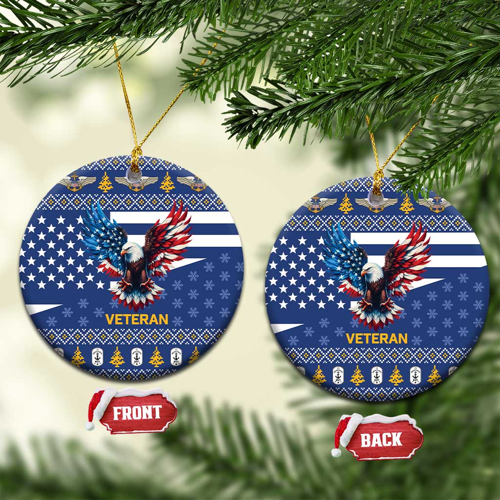 US Navy 250th Anniversary Veteran Ceramic Ornament - Wonder Print Shop