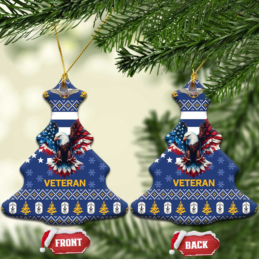 US Navy 250th Anniversary Veteran Ceramic Ornament - Wonder Print Shop