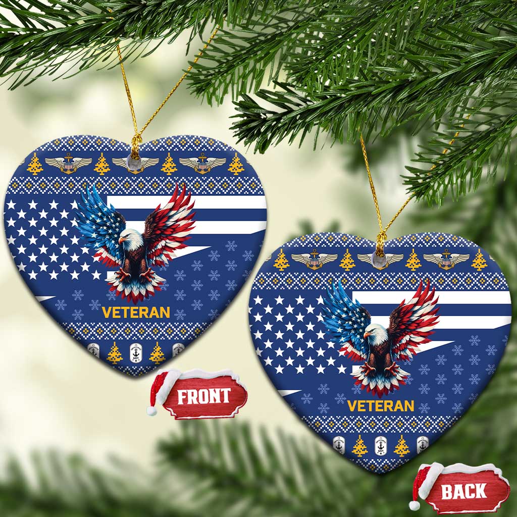 US Navy 250th Anniversary Veteran Ceramic Ornament - Wonder Print Shop