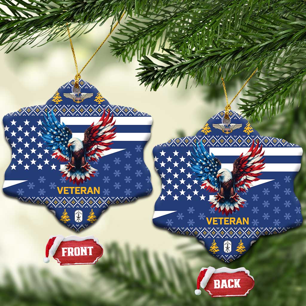 US Navy 250th Anniversary Veteran Ceramic Ornament - Wonder Print Shop