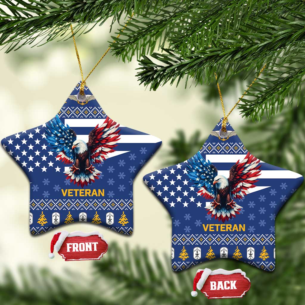 US Navy 250th Anniversary Veteran Ceramic Ornament - Wonder Print Shop