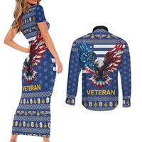 US Navy 250th Anniversary Veteran Couples Matching Short Sleeve Bodycon Dress and Long Sleeve Button Shirt - Wonder Print Shop