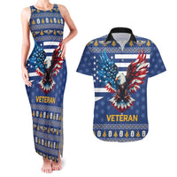 US Navy 250th Anniversary Veteran Couples Matching Tank Maxi Dress and Hawaiian Shirt - Wonder Print Shop