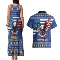 US Navy 250th Anniversary Veteran Couples Matching Tank Maxi Dress and Hawaiian Shirt - Wonder Print Shop