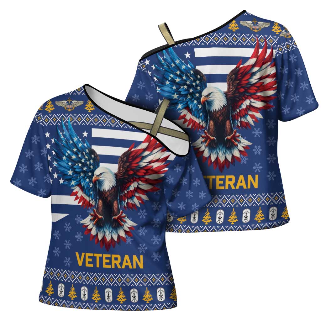 US Navy 250th Anniversary Veteran Cross Shoulder Shirt - Wonder Print Shop