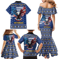 US Navy 250th Anniversary Veteran Family Matching Mermaid Dress and Hawaiian Shirt - Wonder Print Shop