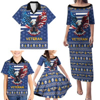 US Navy 250th Anniversary Veteran Family Matching Puletasi and Hawaiian Shirt - Wonder Print Shop