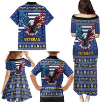 US Navy 250th Anniversary Veteran Family Matching Puletasi and Hawaiian Shirt - Wonder Print Shop