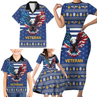 US Navy 250th Anniversary Veteran Family Matching Short Sleeve Bodycon Dress and Hawaiian Shirt - Wonder Print Shop