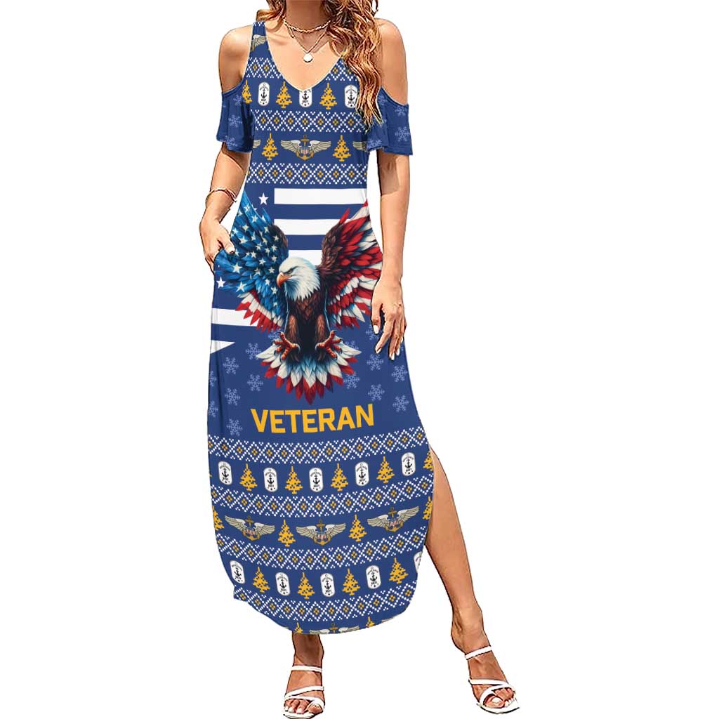 US Navy 250th Anniversary Veteran Family Matching Summer Maxi Dress and Hawaiian Shirt - Wonder Print Shop
