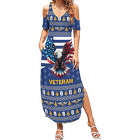 US Navy 250th Anniversary Veteran Family Matching Summer Maxi Dress and Hawaiian Shirt - Wonder Print Shop