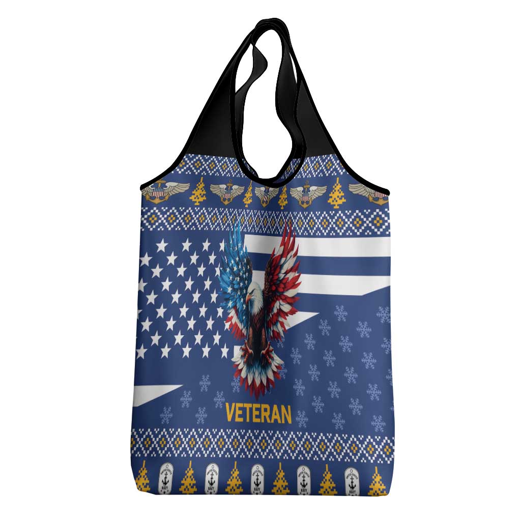 US Navy 250th Anniversary Veteran Grocery Bag - Wonder Print Shop