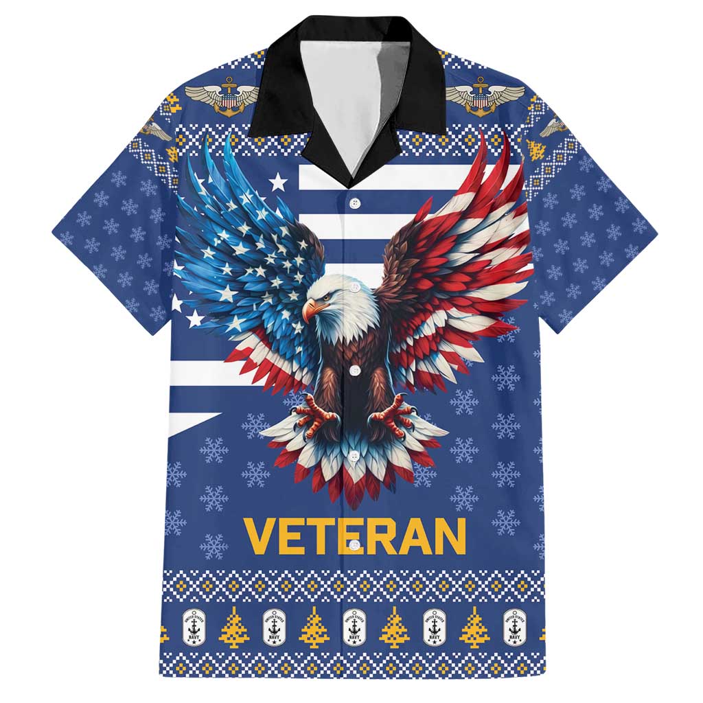 US Navy 250th Anniversary Veteran Hawaiian Shirt - Wonder Print Shop