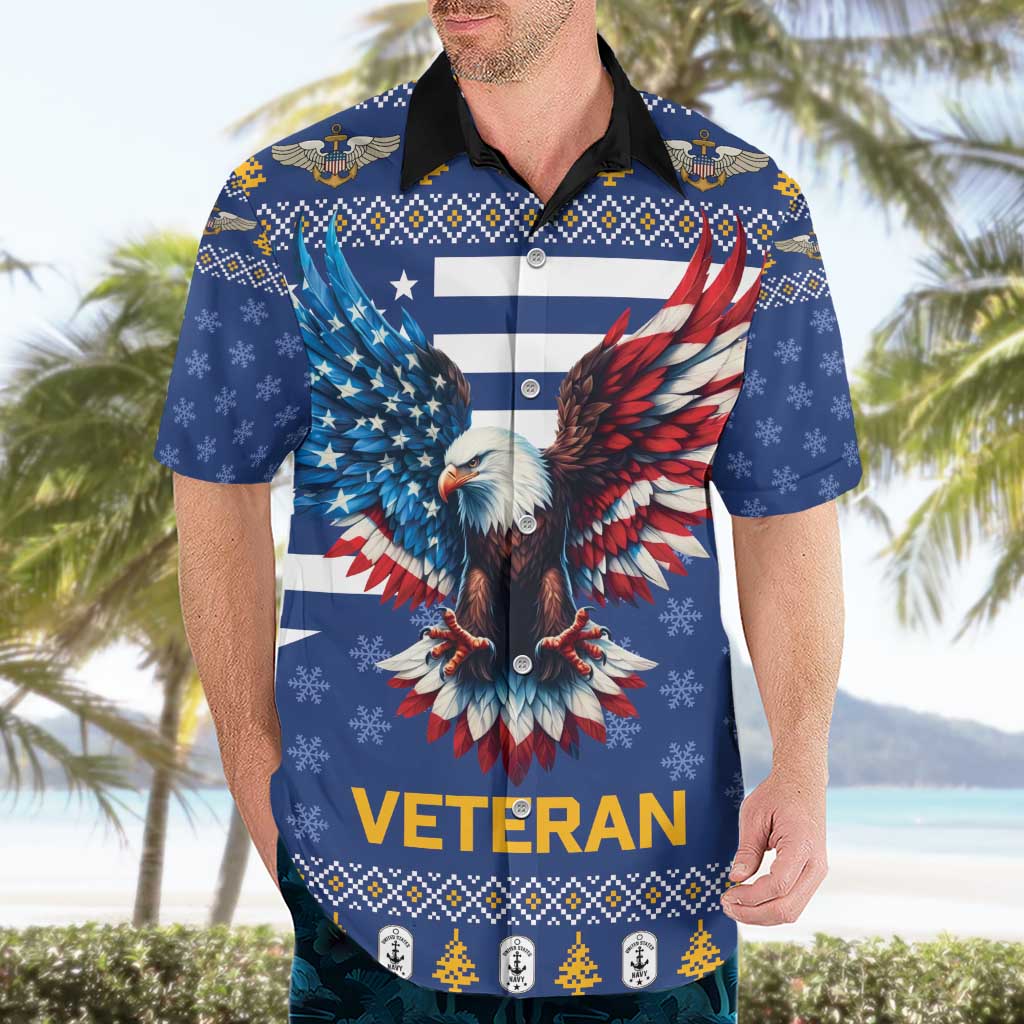 US Navy 250th Anniversary Veteran Hawaiian Shirt - Wonder Print Shop