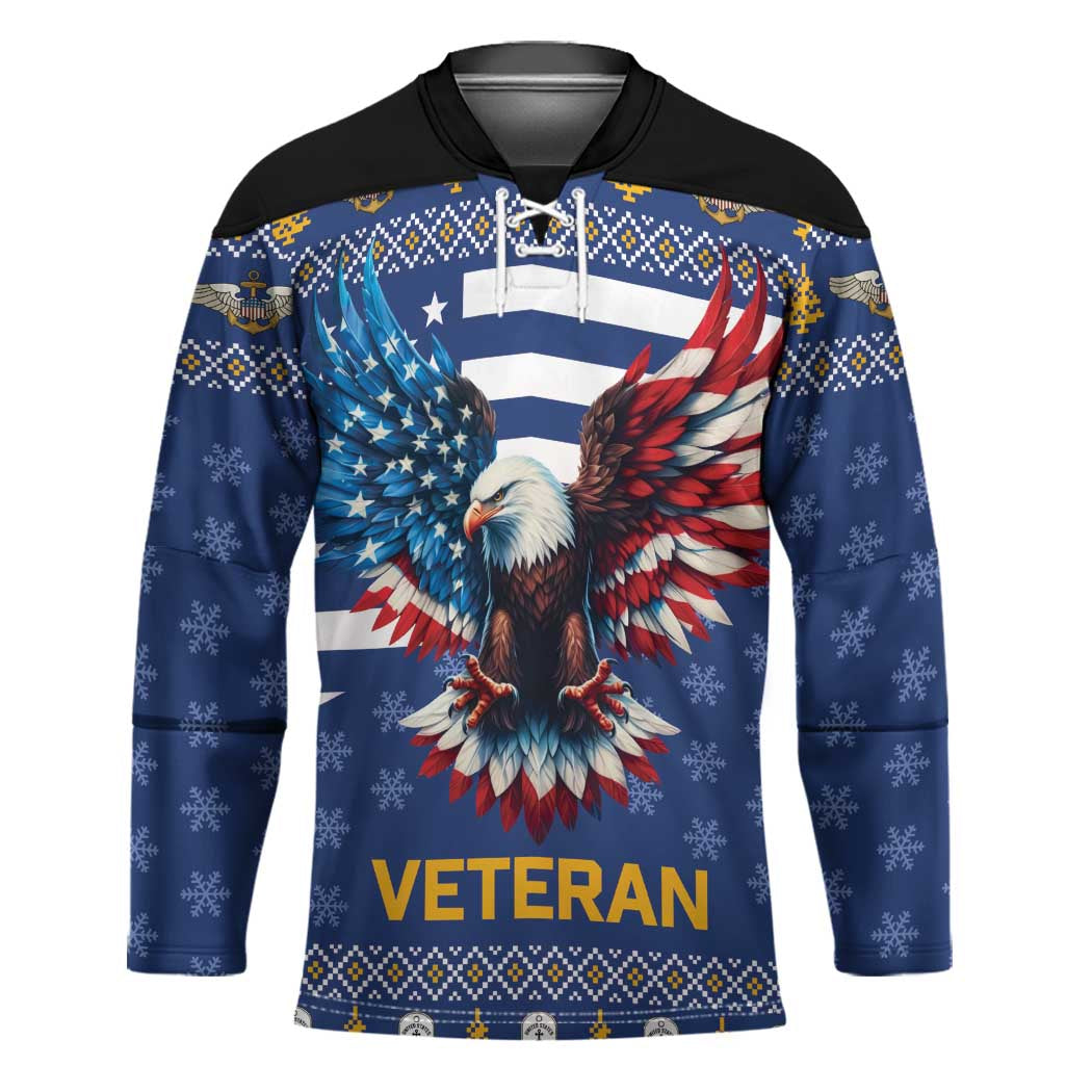 US Navy 250th Anniversary Veteran Hockey Jersey - Wonder Print Shop
