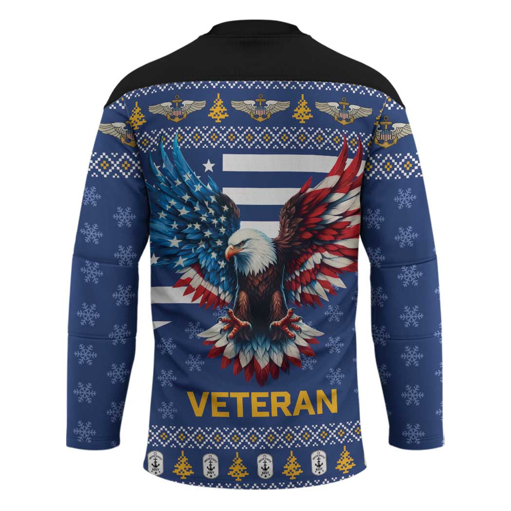 US Navy 250th Anniversary Veteran Hockey Jersey - Wonder Print Shop