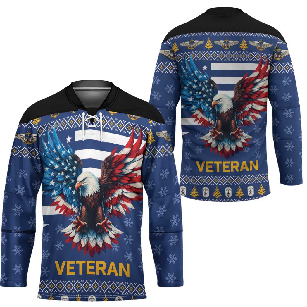 US Navy 250th Anniversary Veteran Hockey Jersey - Wonder Print Shop