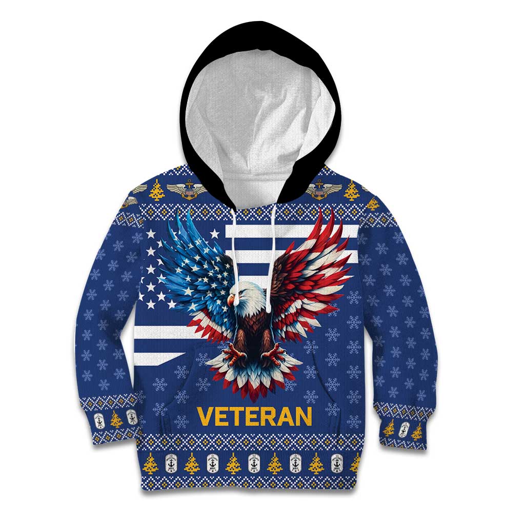 US Navy 250th Anniversary Veteran Kid Hoodie - Wonder Print Shop