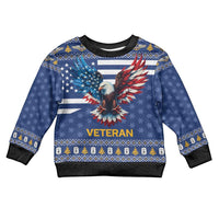 US Navy 250th Anniversary Veteran Kid Ugly Christmas Sweater - Wonder Print Shop