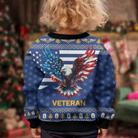 US Navy 250th Anniversary Veteran Kid Ugly Christmas Sweater - Wonder Print Shop
