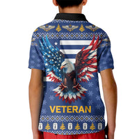 US Navy 250th Anniversary Veteran Kid Polo Shirt - Wonder Print Shop