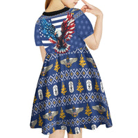 US Navy 250th Anniversary Veteran Kid Short Sleeve Dress - Wonder Print Shop