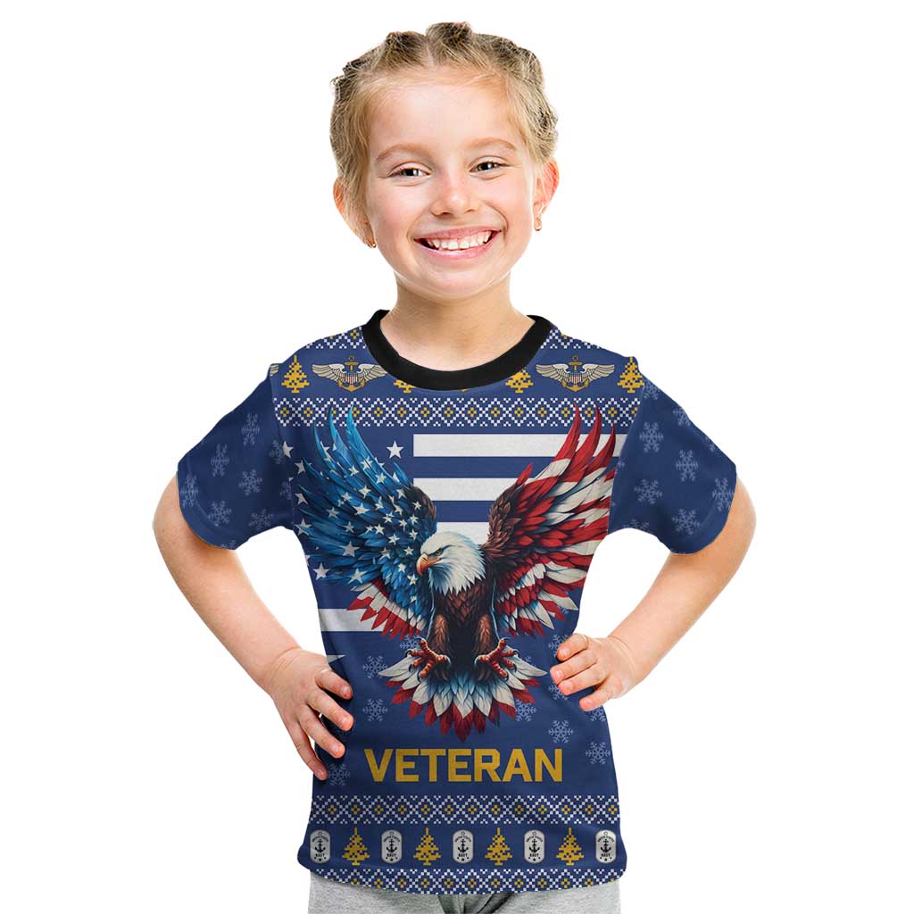 US Navy 250th Anniversary Veteran Kid T Shirt - Wonder Print Shop