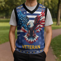 US Navy 250th Anniversary Veteran Christmas Knitted V-Neck Vest - Wonder Print Shop