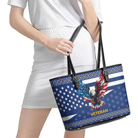 US Navy 250th Anniversary Veteran Leather Tote Bag - Wonder Print Shop