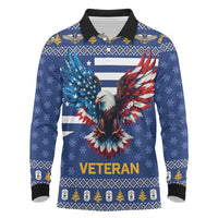 US Navy 250th Anniversary Veteran Long Sleeve Polo Shirt - Wonder Print Shop