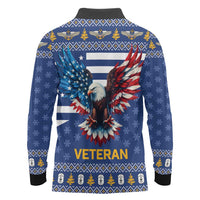 US Navy 250th Anniversary Veteran Long Sleeve Polo Shirt - Wonder Print Shop