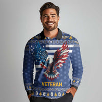 US Navy 250th Anniversary Veteran Long Sleeve Polo Shirt - Wonder Print Shop