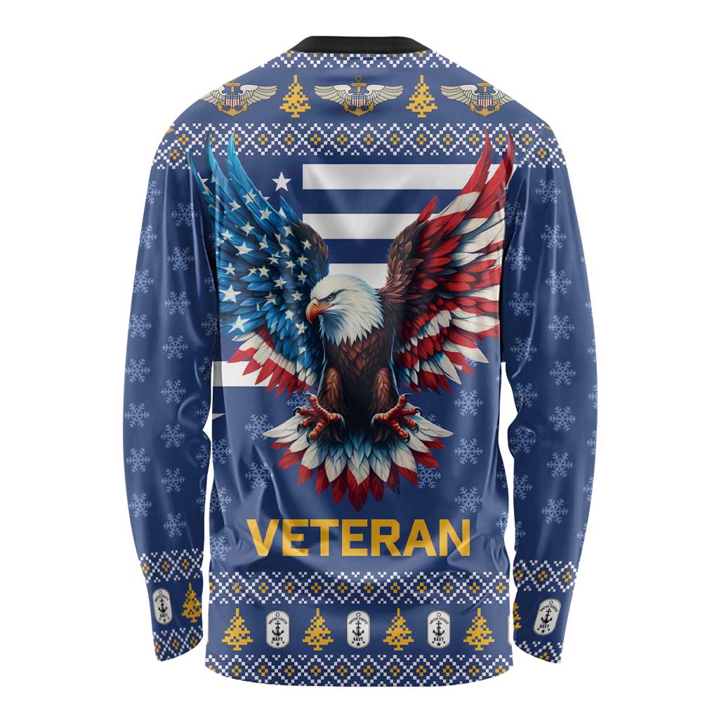 US Navy 250th Anniversary Veteran Long Sleeve Shirt - Wonder Print Shop