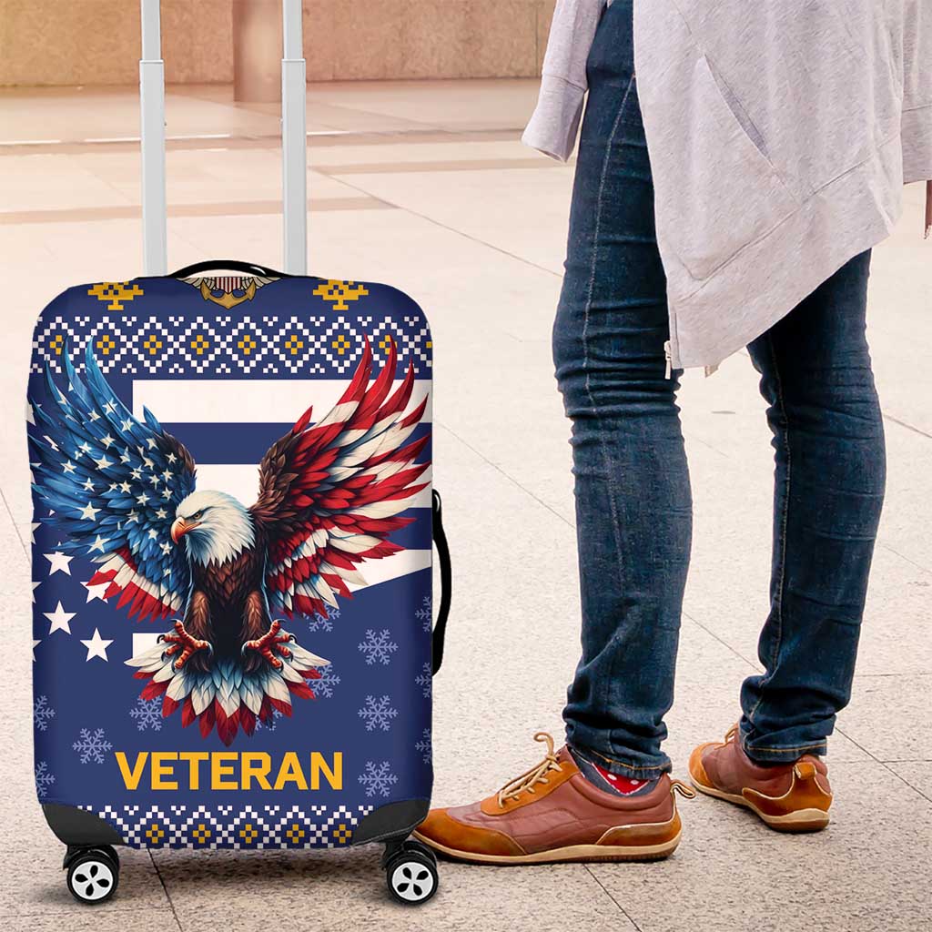 US Navy 250th Anniversary Veteran Luggage Cover - Wonder Print Shop