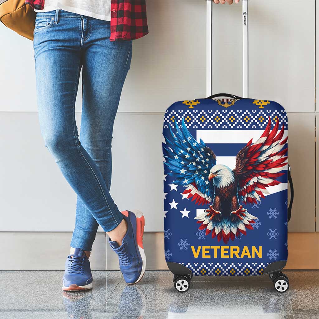 US Navy 250th Anniversary Veteran Luggage Cover - Wonder Print Shop