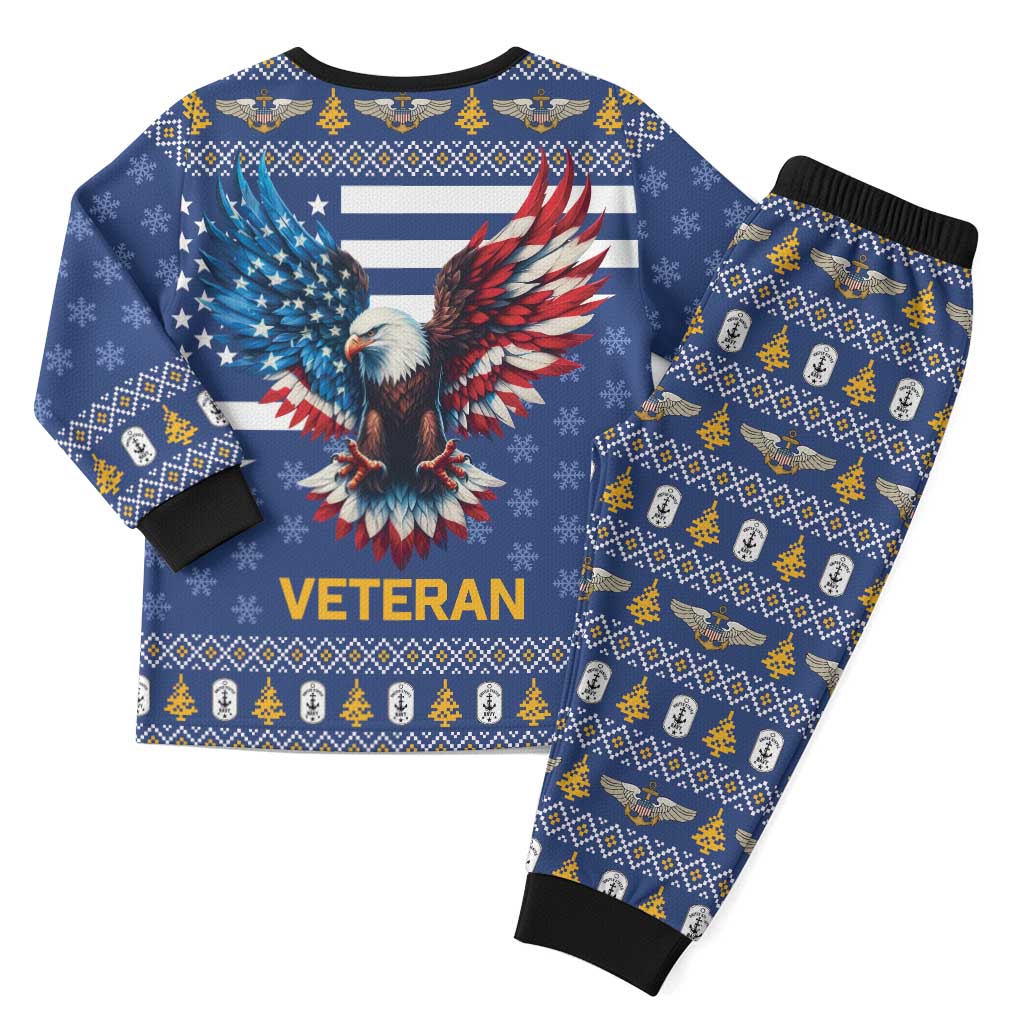 US Navy 250th Anniversary Veteran Christmas Pajama Set - Wonder Print Shop