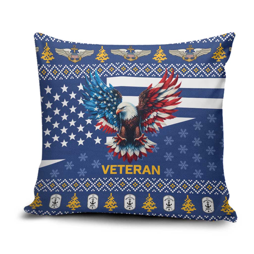 US Navy 250th Anniversary Veteran Pillow Cover - Wonder Print Shop