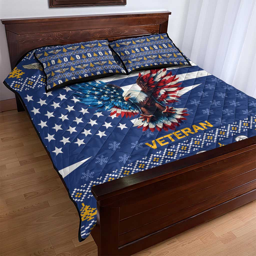 US Navy 250th Anniversary Veteran Quilt Bed Set - Wonder Print Shop