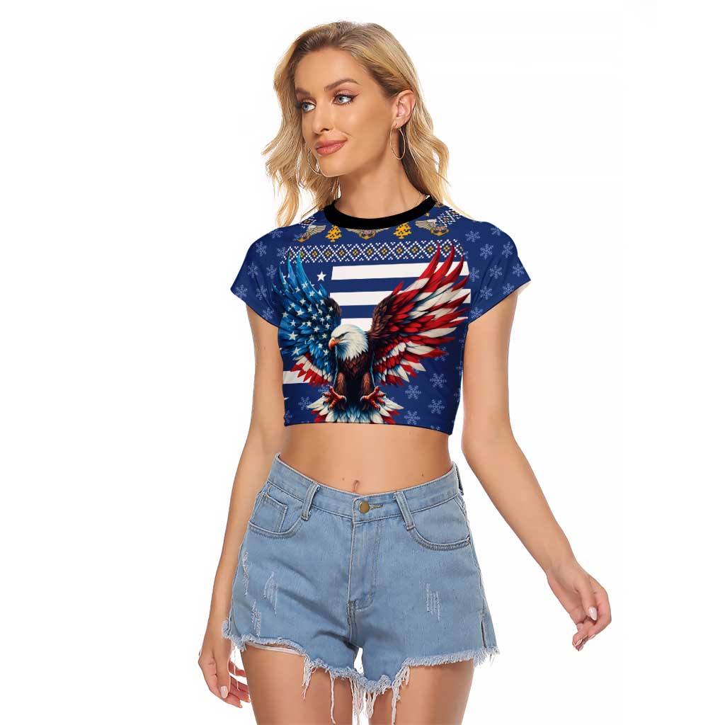 US Navy 250th Anniversary Veteran Raglan Cropped T Shirt - Wonder Print Shop