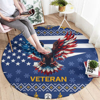 US Navy 250th Anniversary Veteran Round Carpet - Wonder Print Shop