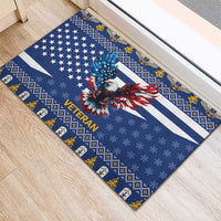 US Navy 250th Anniversary Veteran Rubber Doormat - Wonder Print Shop