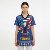 US Navy 250th Anniversary Veteran Scrub Top - Wonder Print Shop