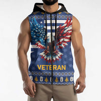 US Navy 250th Anniversary Veteran Sleeveless Zip Hoodie - Wonder Print Shop