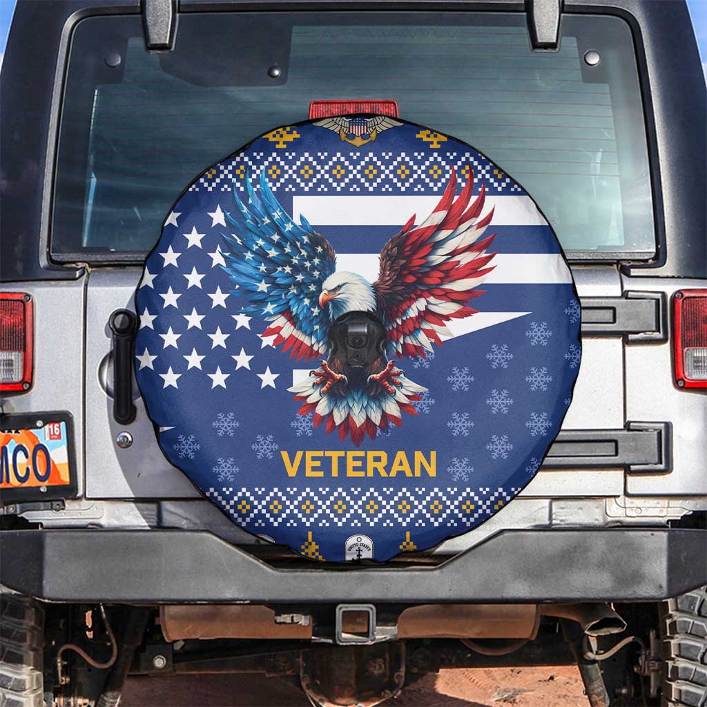 US Navy 250th Anniversary Veteran Spare Tire Cover - Wonder Print Shop