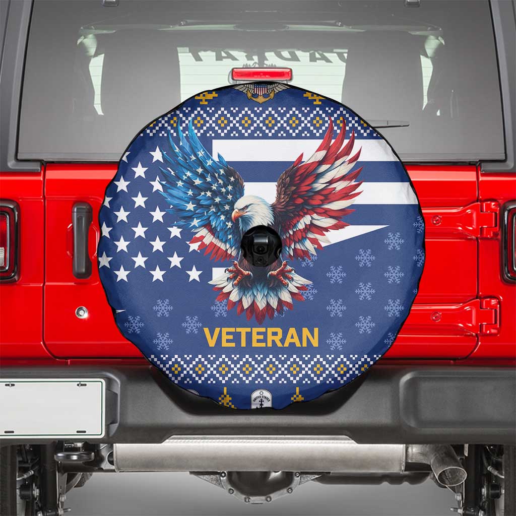 US Navy 250th Anniversary Veteran Spare Tire Cover - Wonder Print Shop