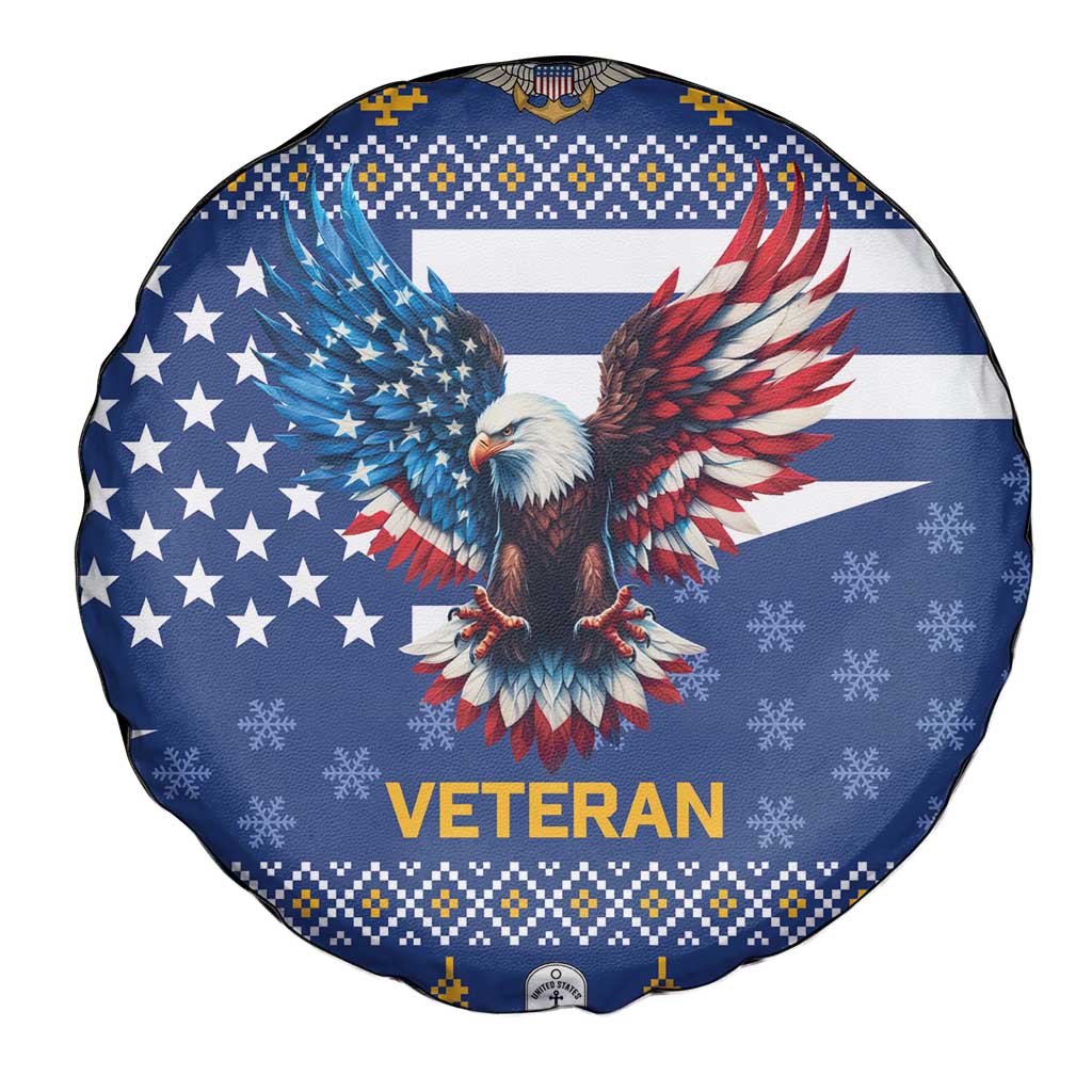 US Navy 250th Anniversary Veteran Spare Tire Cover - Wonder Print Shop