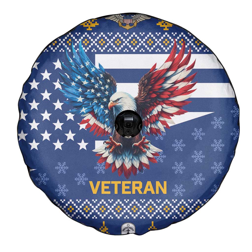 US Navy 250th Anniversary Veteran Spare Tire Cover - Wonder Print Shop