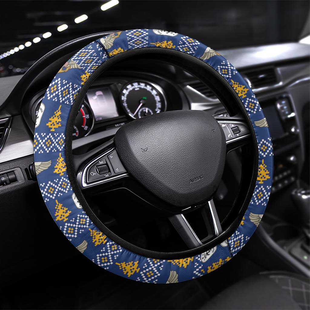 US Navy 250th Anniversary Veteran Steering Wheel Cover - Wonder Print Shop