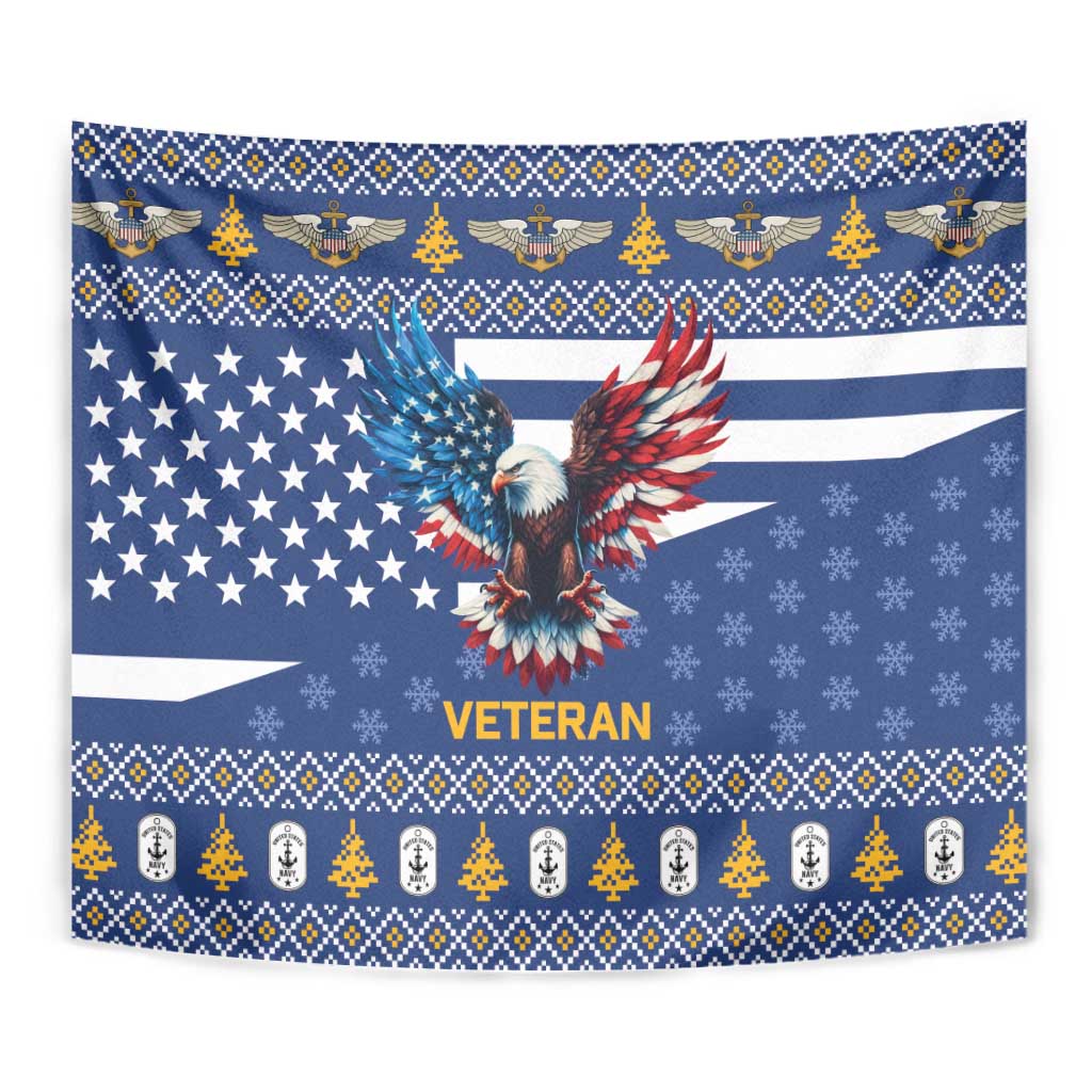 US Navy 250th Anniversary Veteran Tapestry - Wonder Print Shop