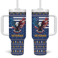 US Navy 250th Anniversary Veteran Tumbler With Handle - Wonder Print Shop